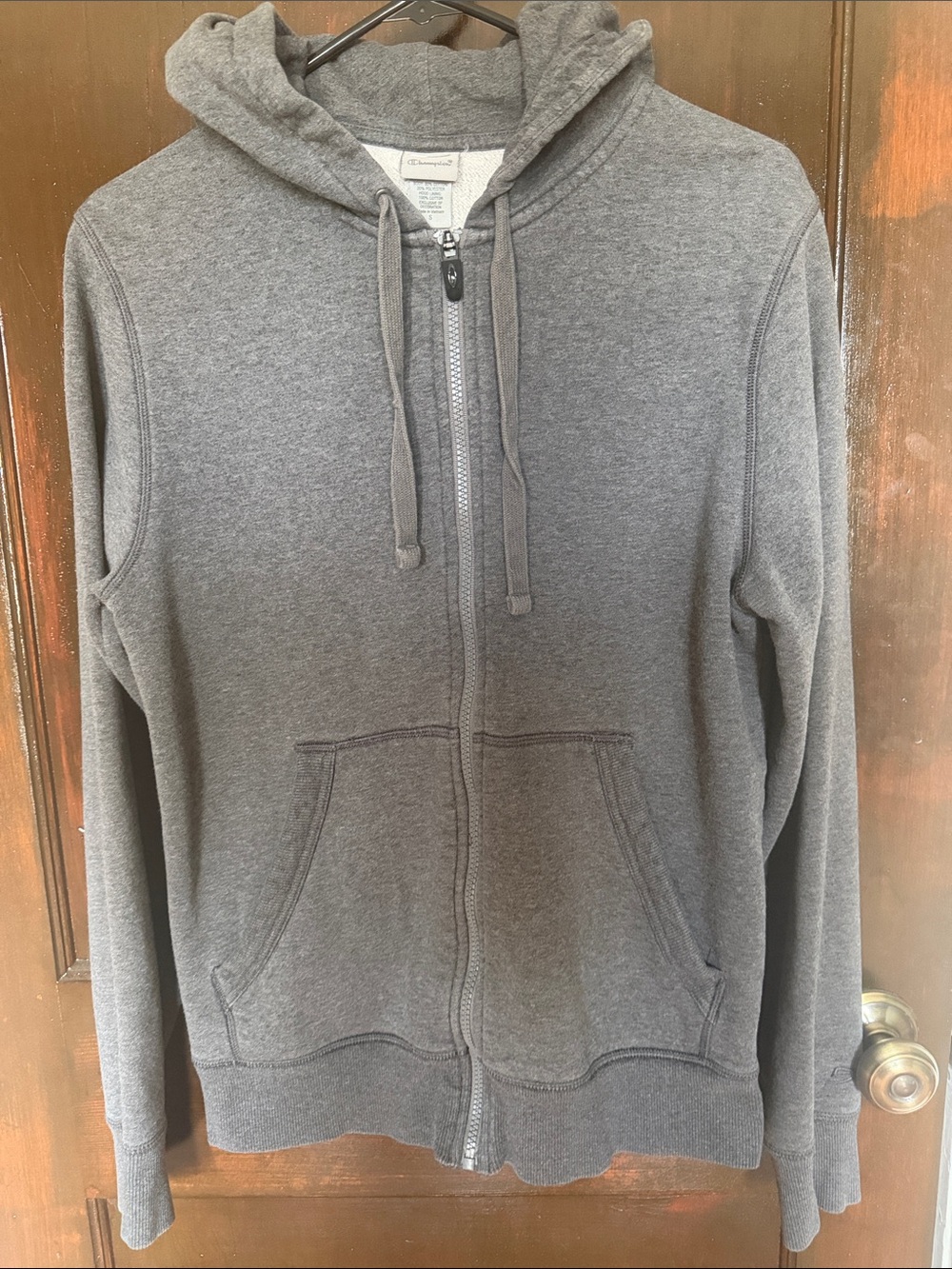 Champion Men's Heather Gray Full-Zip Hoodie